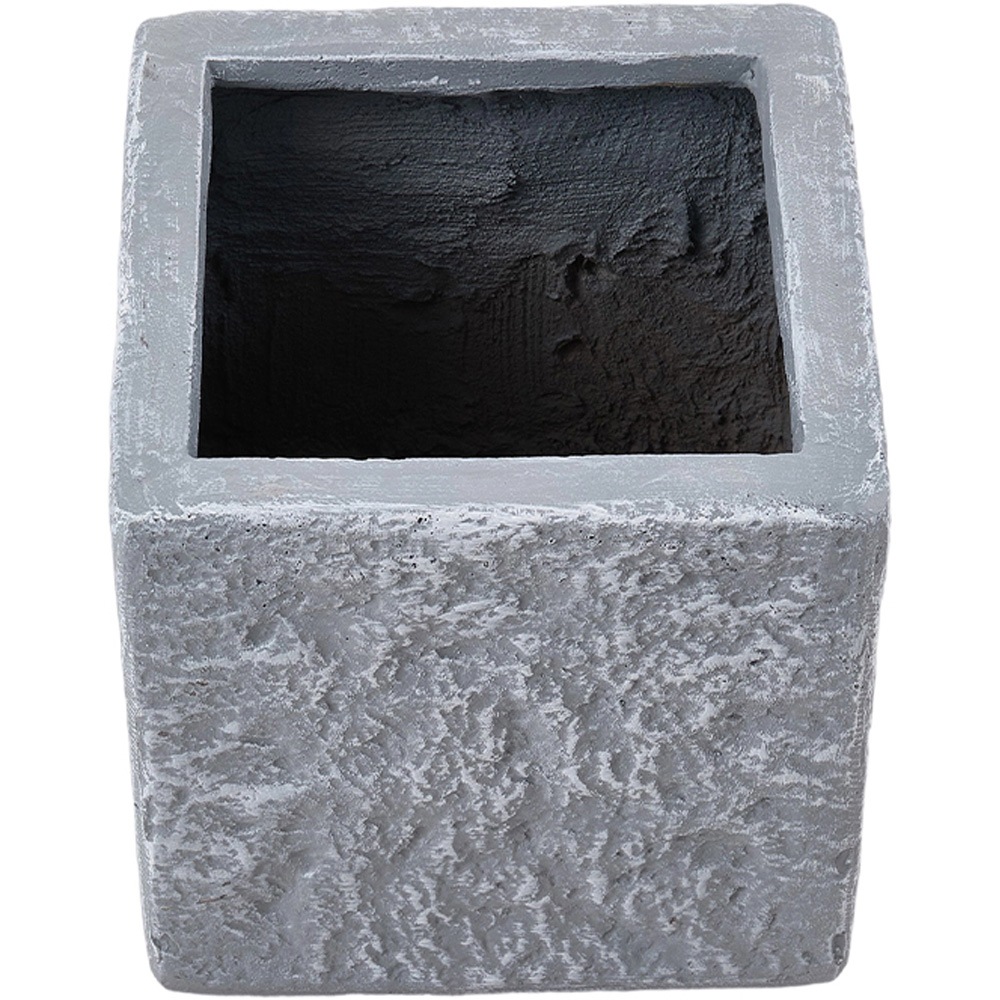 Living and Home Granite Square Cement Planter with Drainage Holes 32 x 32cm Image 5