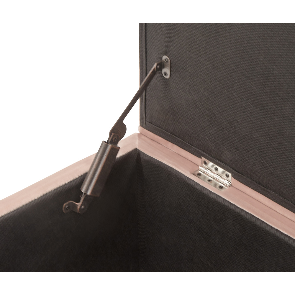 GFW Mystica Blush Pink Velvet Ottoman Storage Bench Image 7