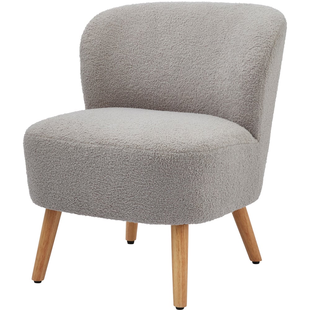GFW Evie Grey Teddy Accent Chair Image 3