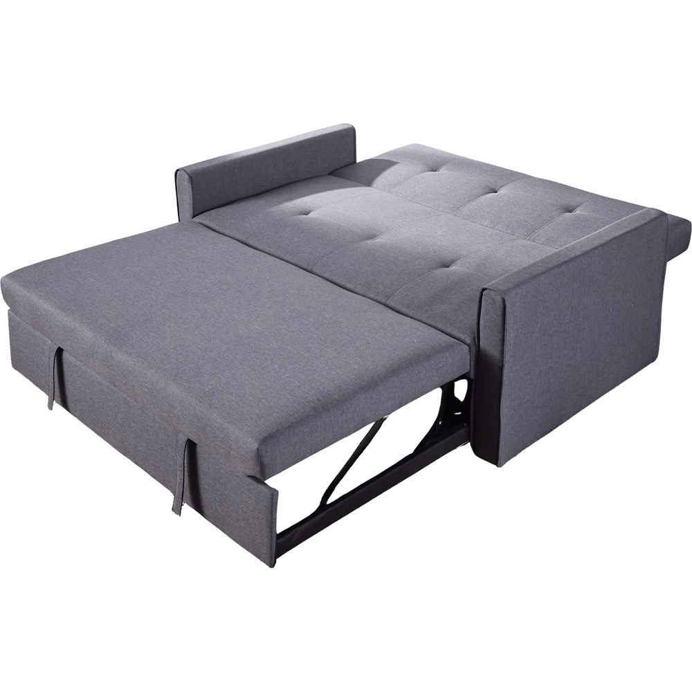 Home Source 2 Seater Dark Grey Sofa Bed Image 5