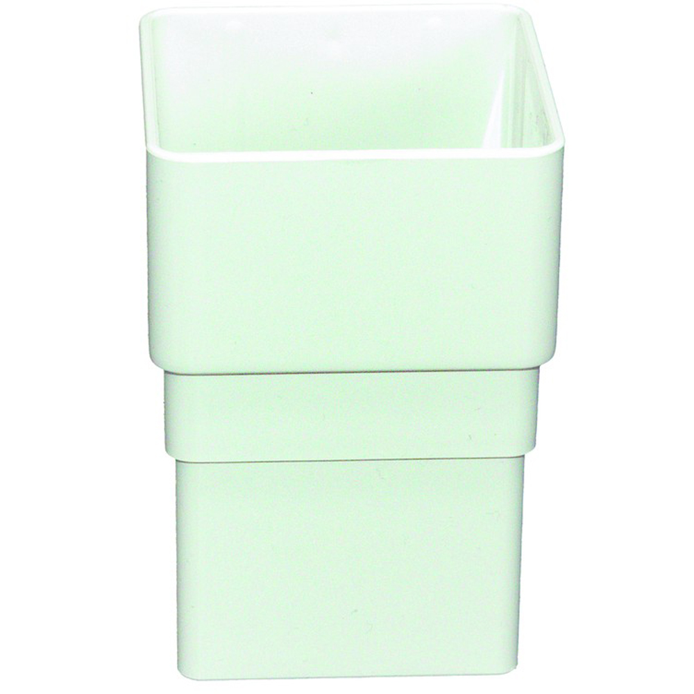 FloPlast Square Downpipe Socket White 65mm Image 2