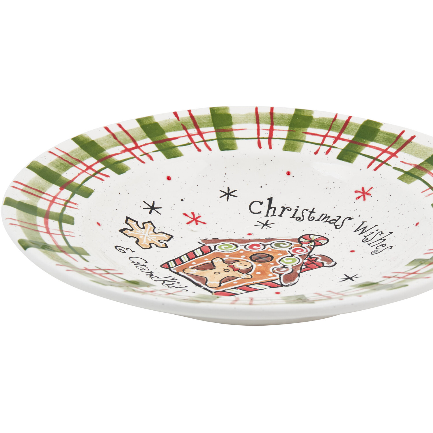 Festive Stone Gingerbread Bowl - White Image 4