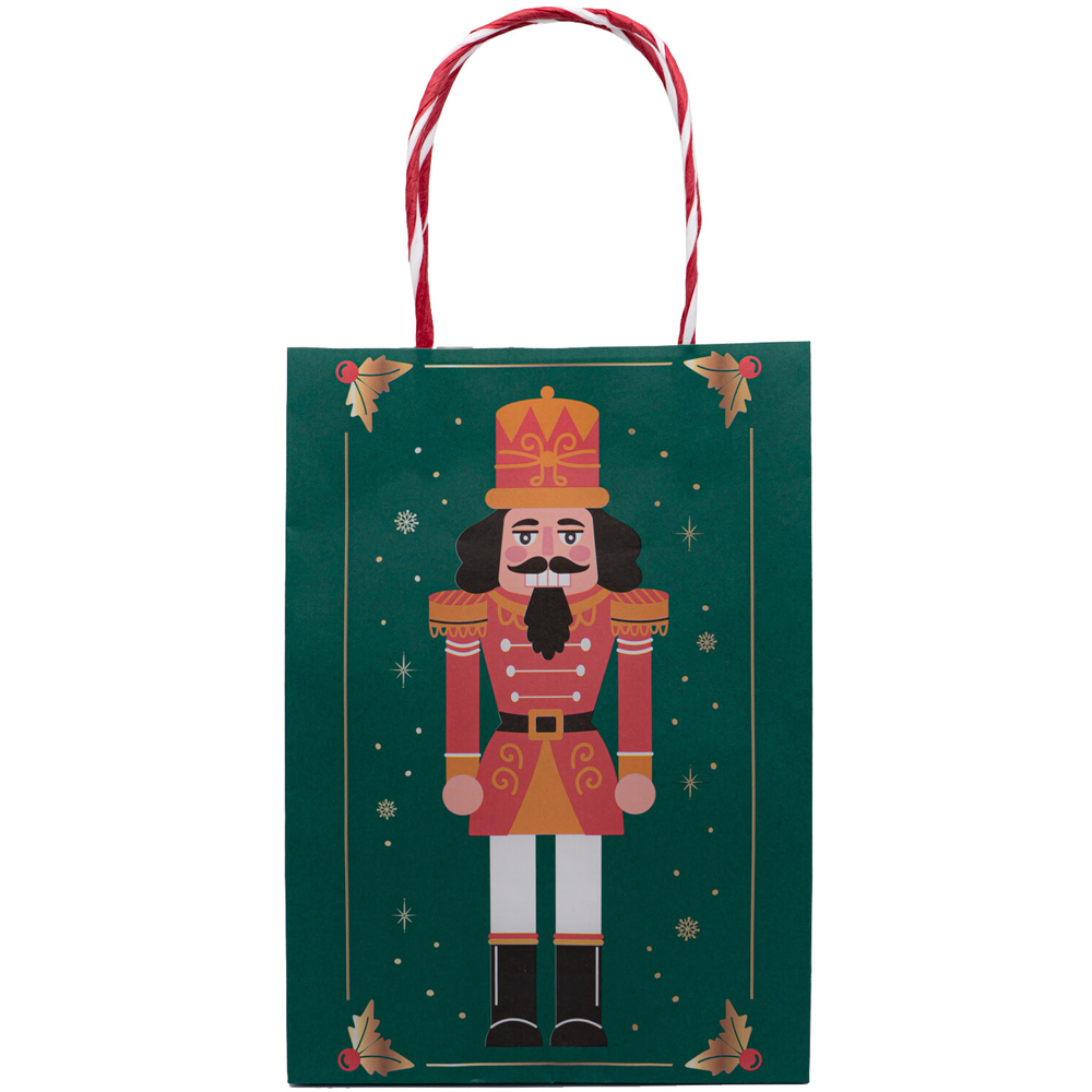 Pack of 8 Nutcracker Party Bags Green Image 5