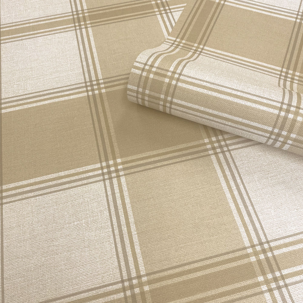 BELGRAVIA CARMELLA CHECK CREAM/SAND Image 2