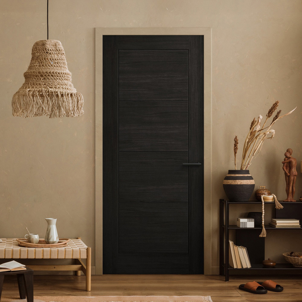 Black Fully Finished Laminate Ladder Internal Door 1981 x 838 x 35mm Image 2