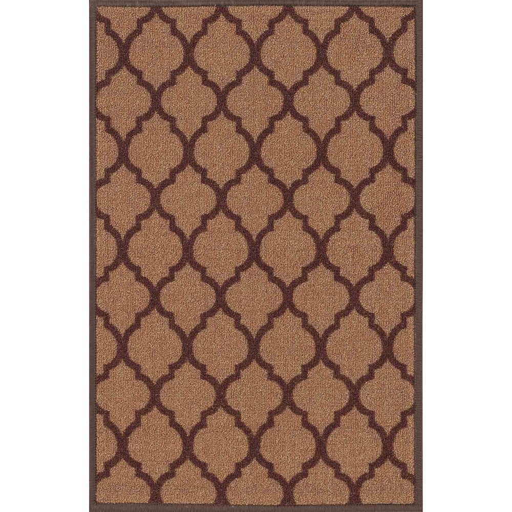 Desire Rugs Havana Beige Trellis Anti Slip Door Mat 60 x 40cm Image 1