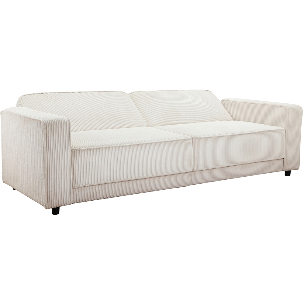 Dorel Allie 3 Seater Cream Corduroy Sofa Bed Image 4