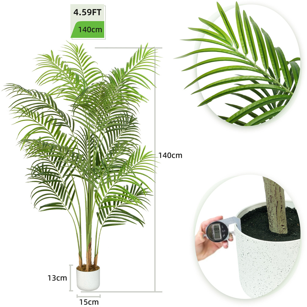 Palm Tree Indoor Artificial Plant 140cm Image 7