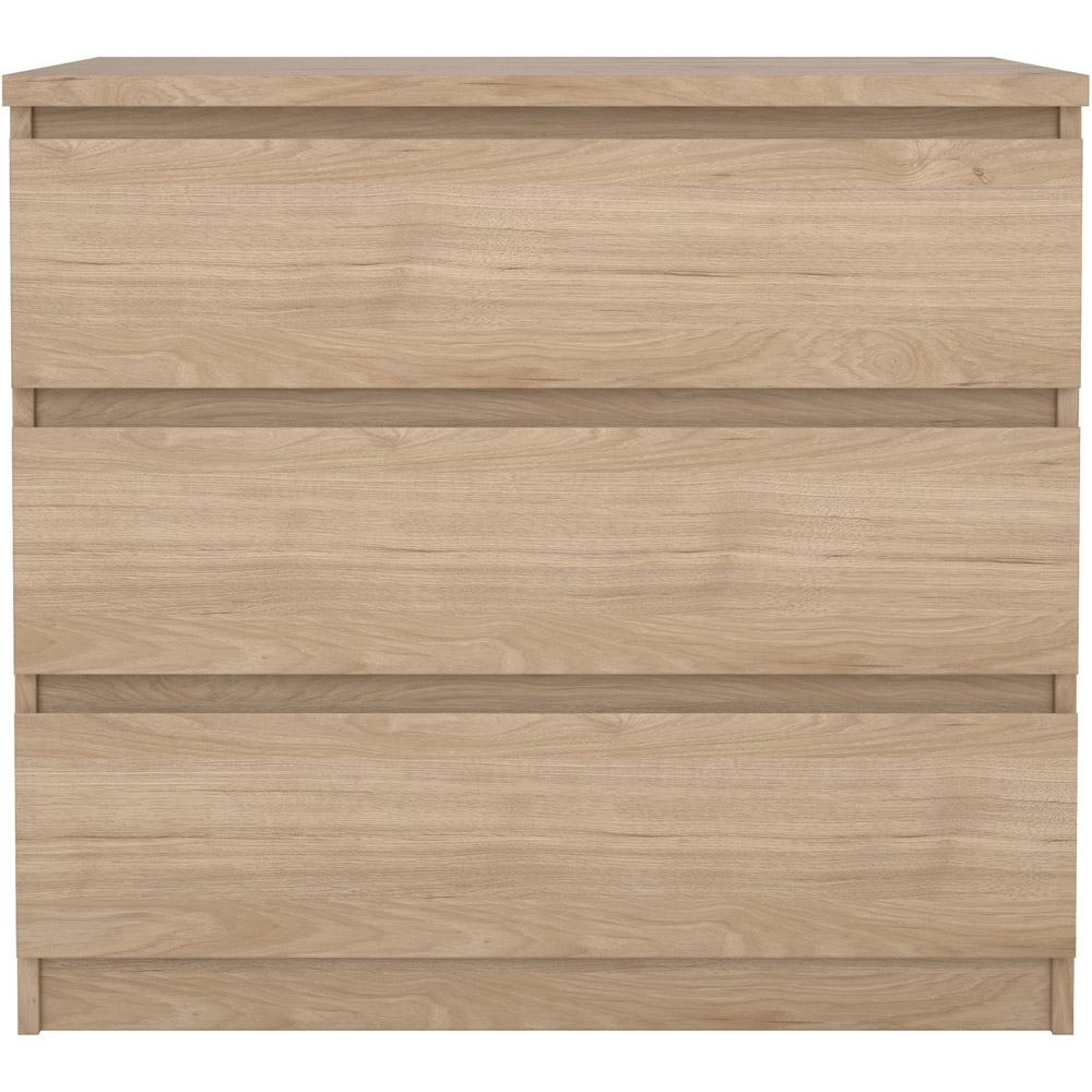 Florence 3 Drawer Jackson Hickory Oak Chest of Drawers Image 3
