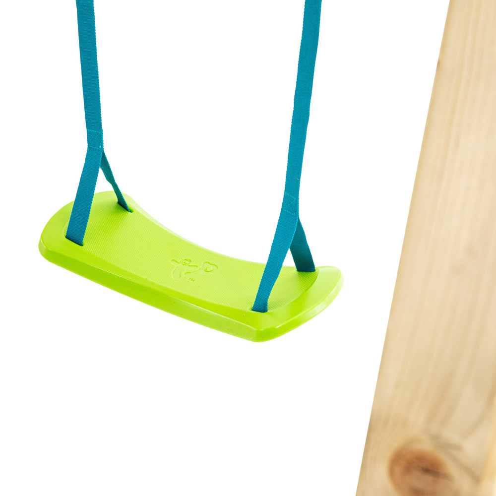 TP Skywood Kids Wooden Climbing Frame with Monkey Bars Double Swing and Slide Image 3