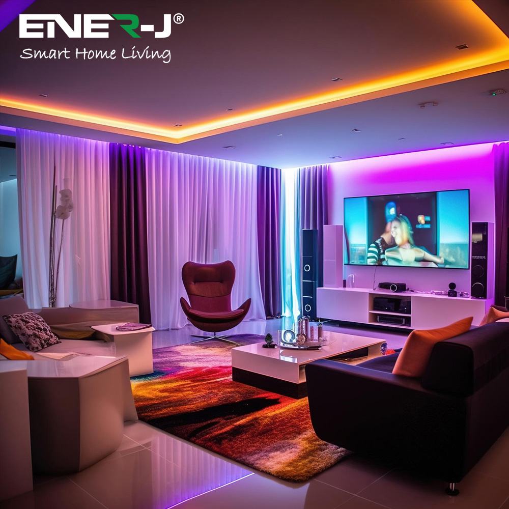 ENER-J RGB LED 3000K IP65 Solar Powered Strip Light 20m Image 4