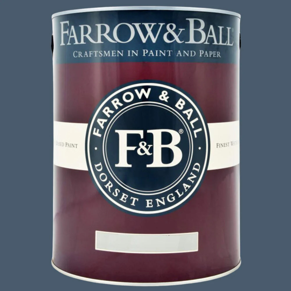 Farrow & Ball Estate Walls and Ceilings Stiffkey Blue Matt Emulsion Paint 5L Image 2