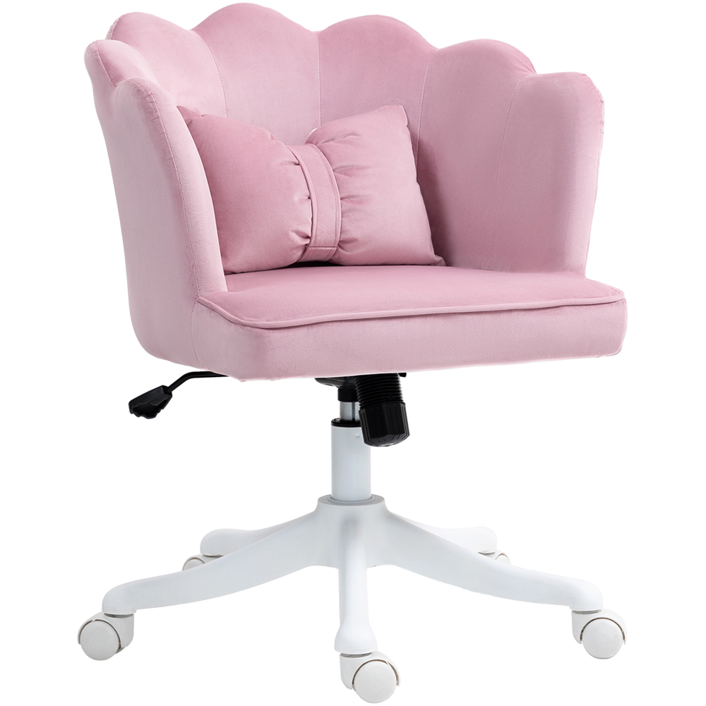 Portland Pink Wide Seat Armless Office Chair with Tilt Function Image 2
