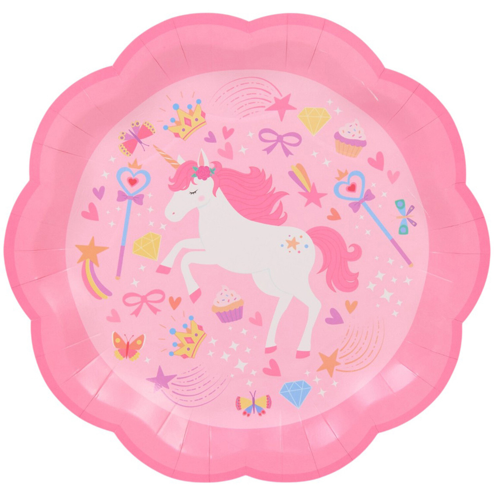 Pack of 10 Unicorn Paper Plates Image 2