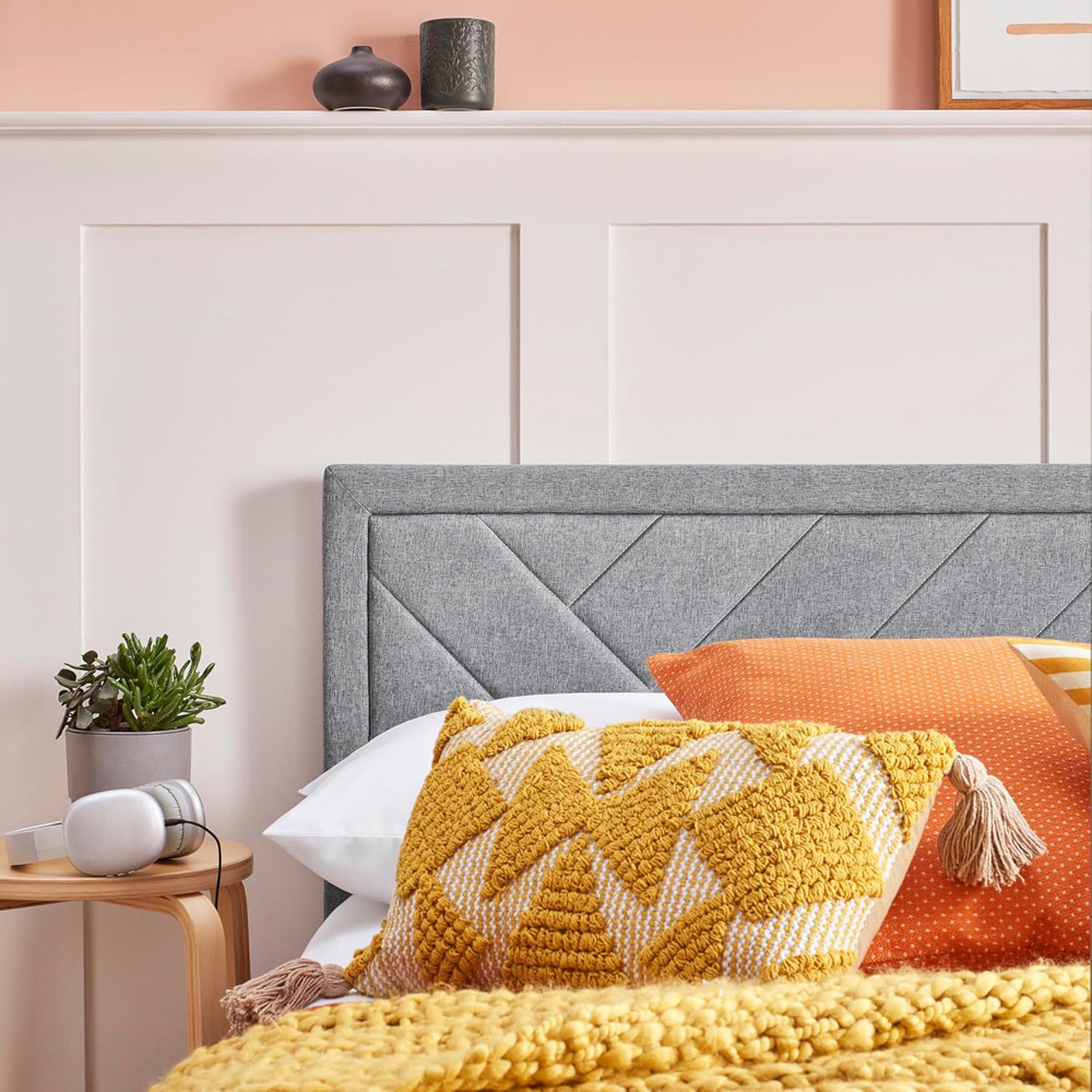 Home Treats Small Double Grey Etched Bed Frame Image 7