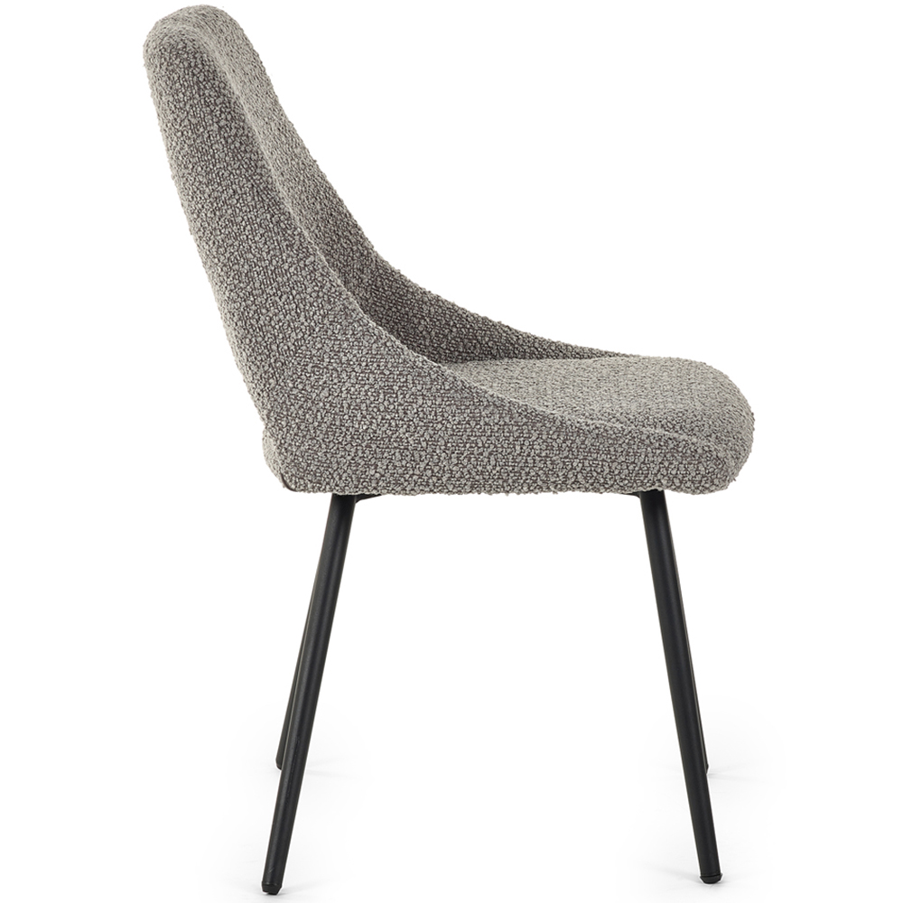 Julian Bowen Luca Iris 4 Seater Round Dining Set Grey Image 6