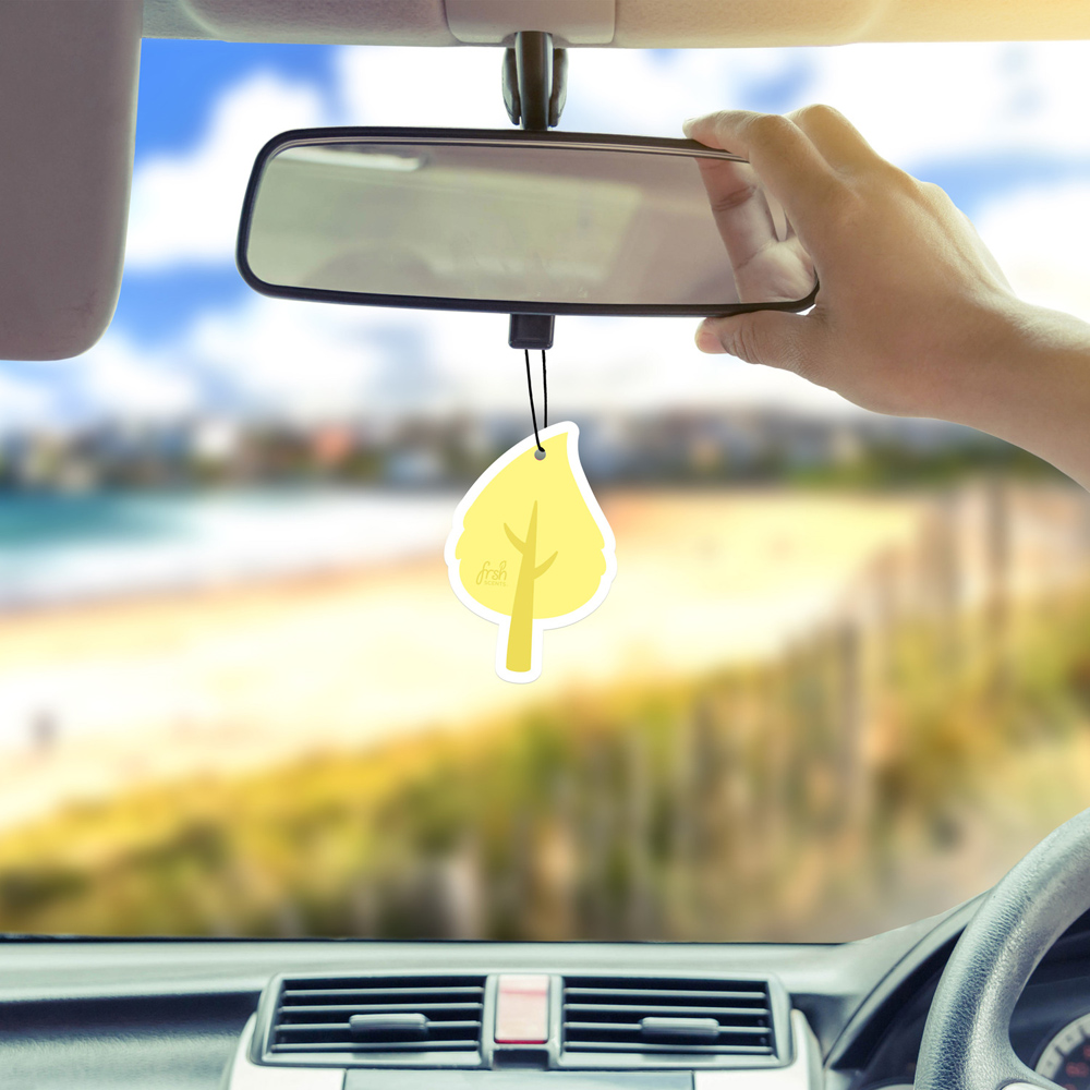 Frsh Scents Leaf Shaped Car Air Freshener French Vanilla Image 2
