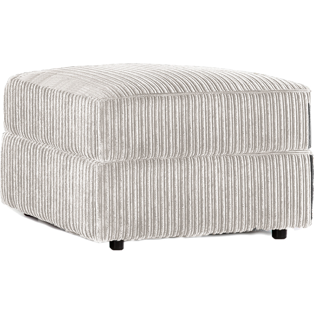 Luxor Silver Jumbo Cord Footstool Image 2