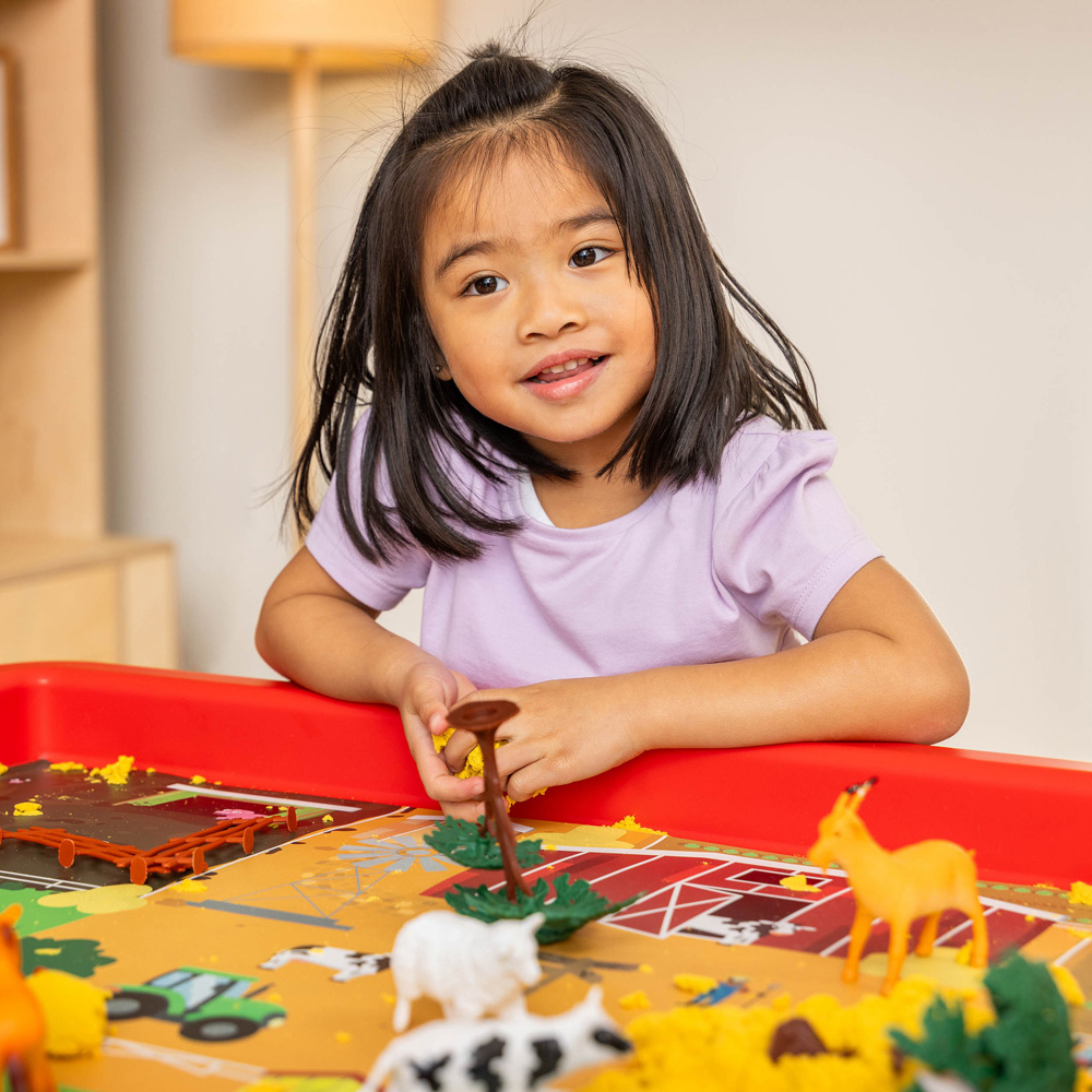 Toyrific Farm and Safari Plastic Play Tray Table Image 6