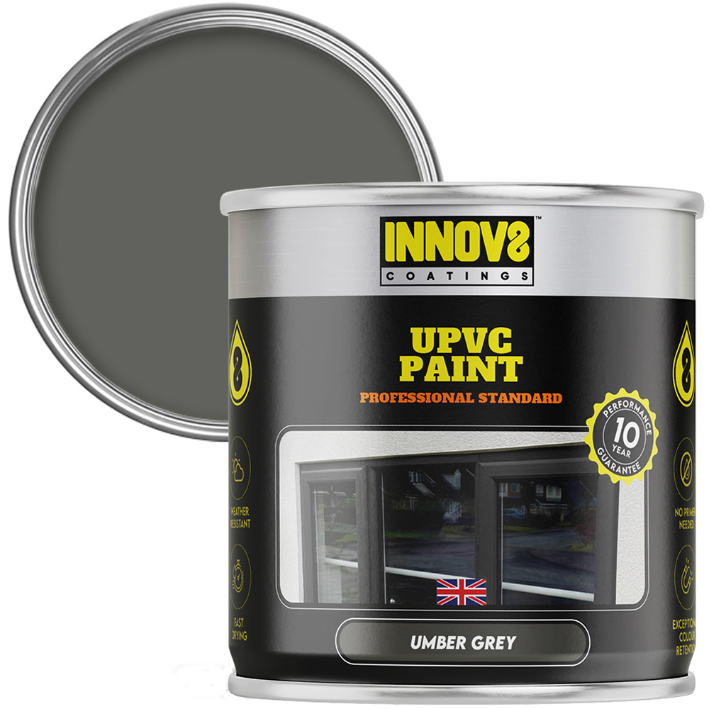 Innov8 Coatings Umber Grey Satin UPVC Paint 750ml Image 1