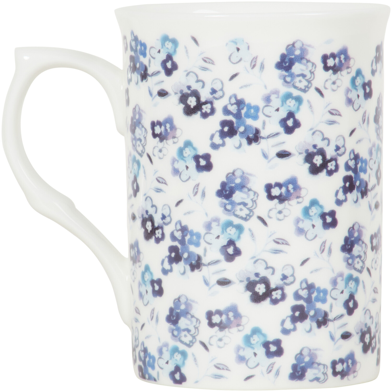 Buxton Forget Me Not Mug - White and Blue Image 2