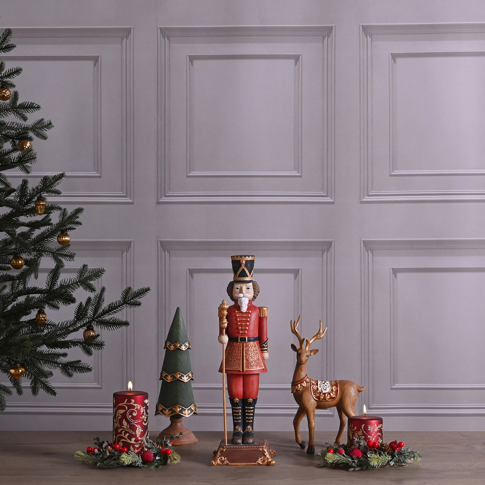The Christmas Gift Co Standing Soldier in Polyresin Christmas Decoration Image 6