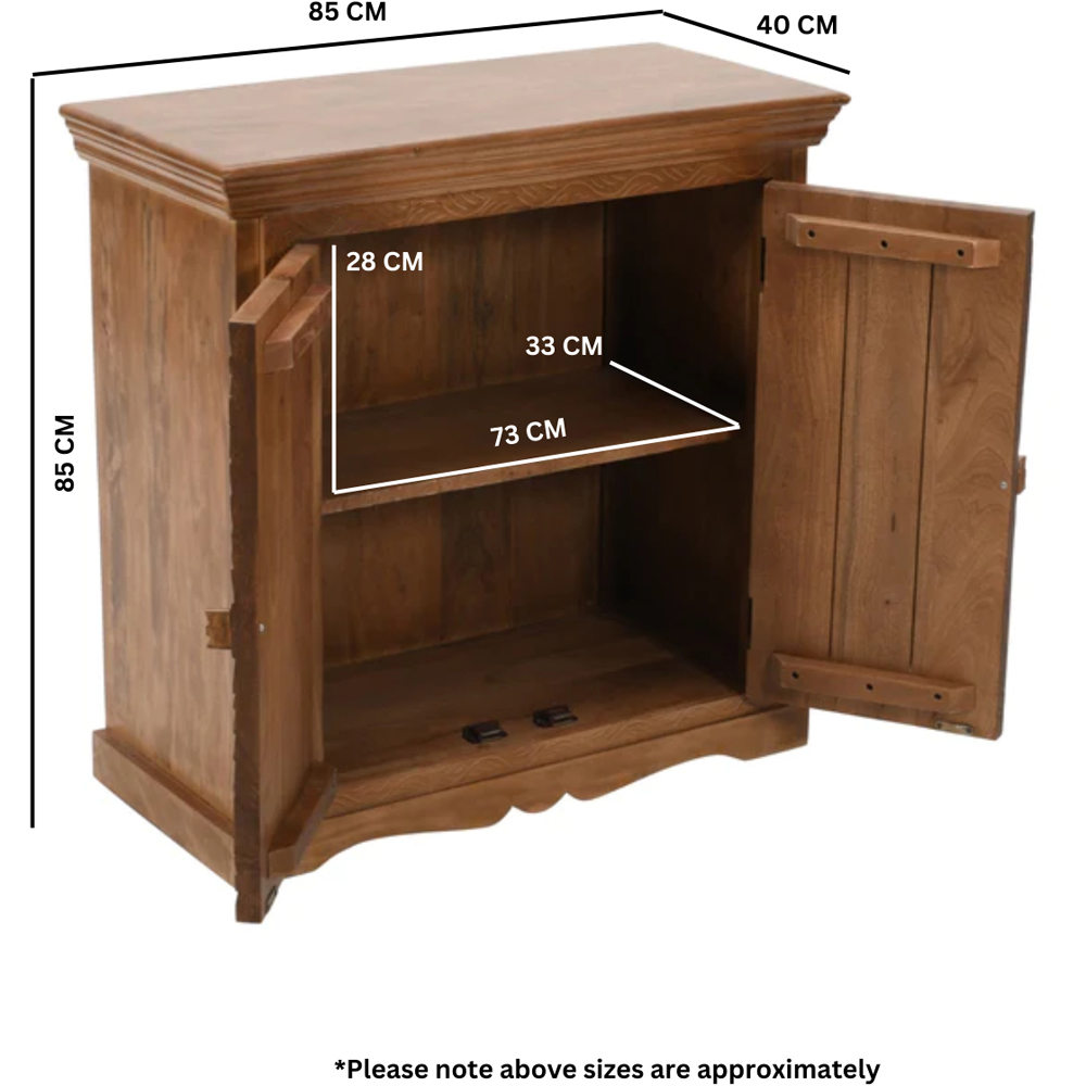 Brooklyn Adair 2 Door Mango Wood Sideboard Image 8