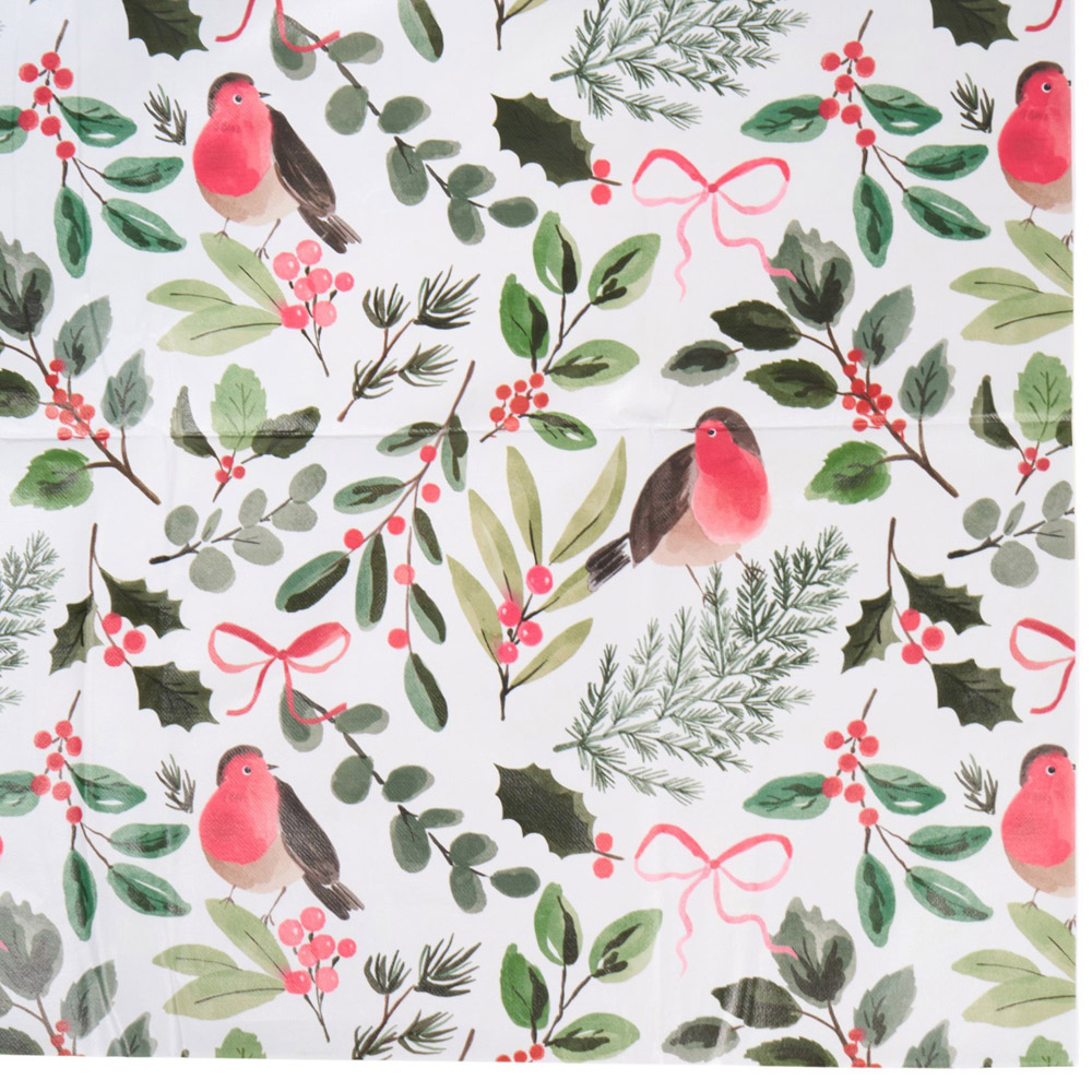 Festive Robin Wipe Clean Tablecloth Image 5