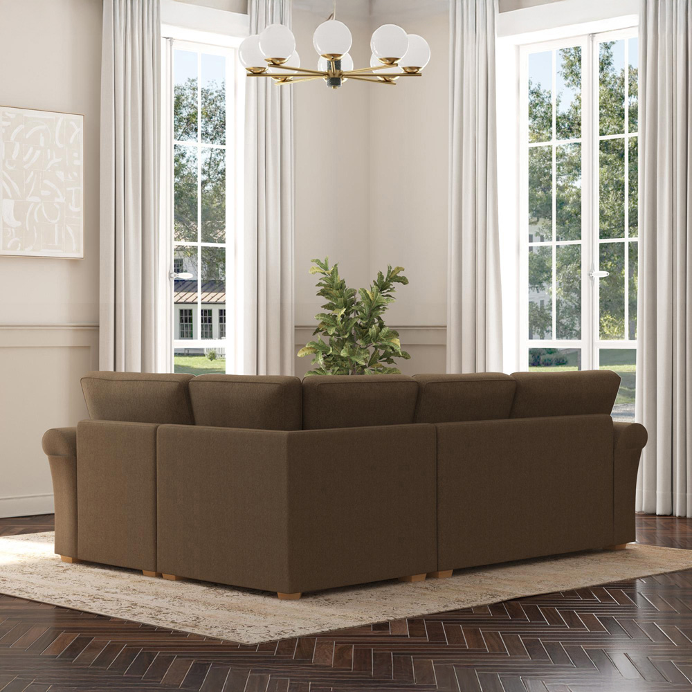 Castleacre 3 Seater Venice Nutmeg Left Hand Fixed Back Corner Sofa Image 6