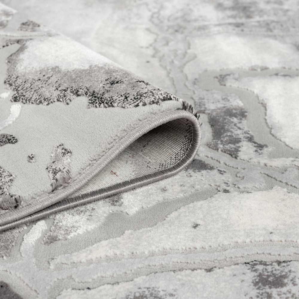 DS Living Carrara Grey Contemporary Rug 290 x 200cm | Homebase