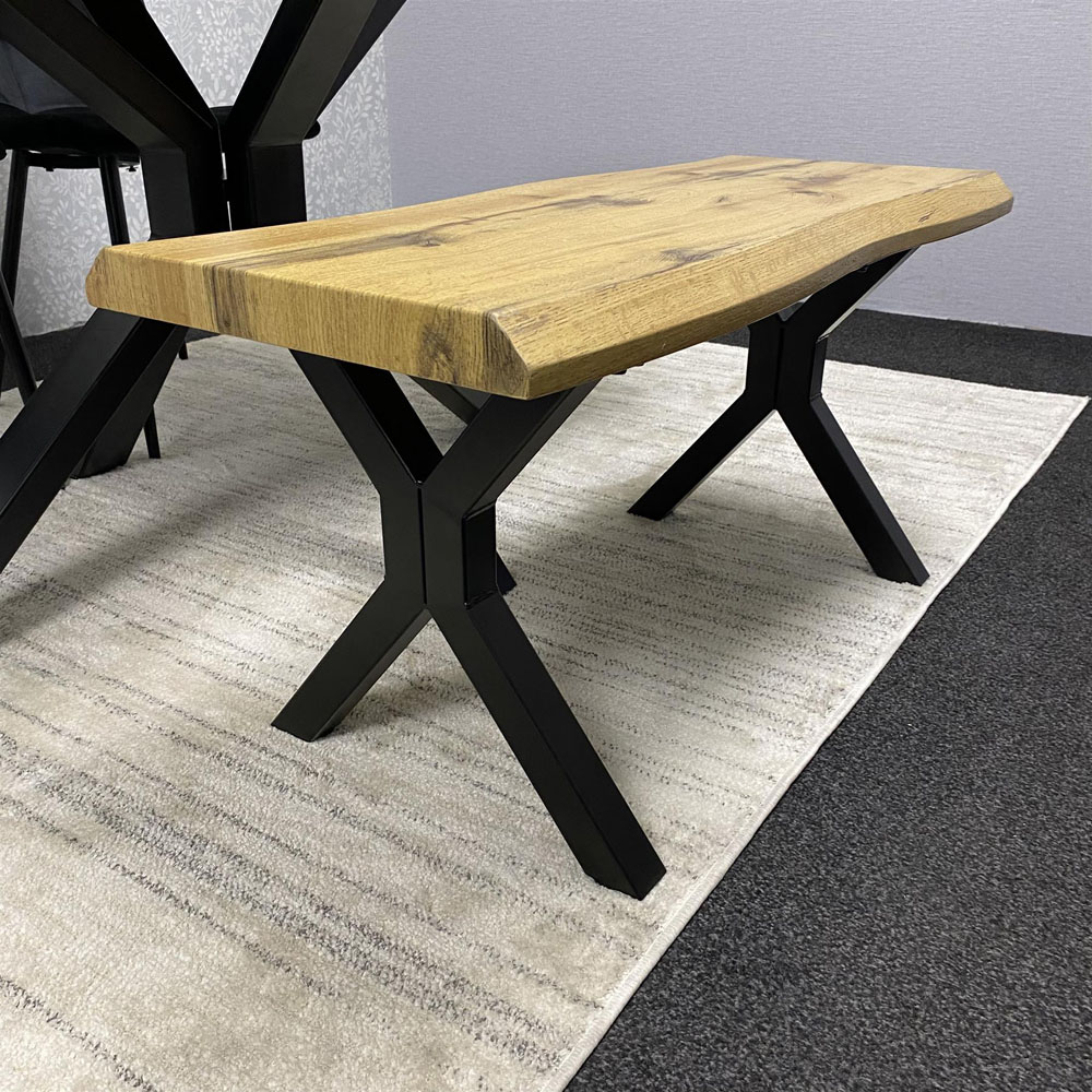 Kosy Koala 4 Seater Velvet Wooden Rectangle Dining Set with Bench Black Image 4