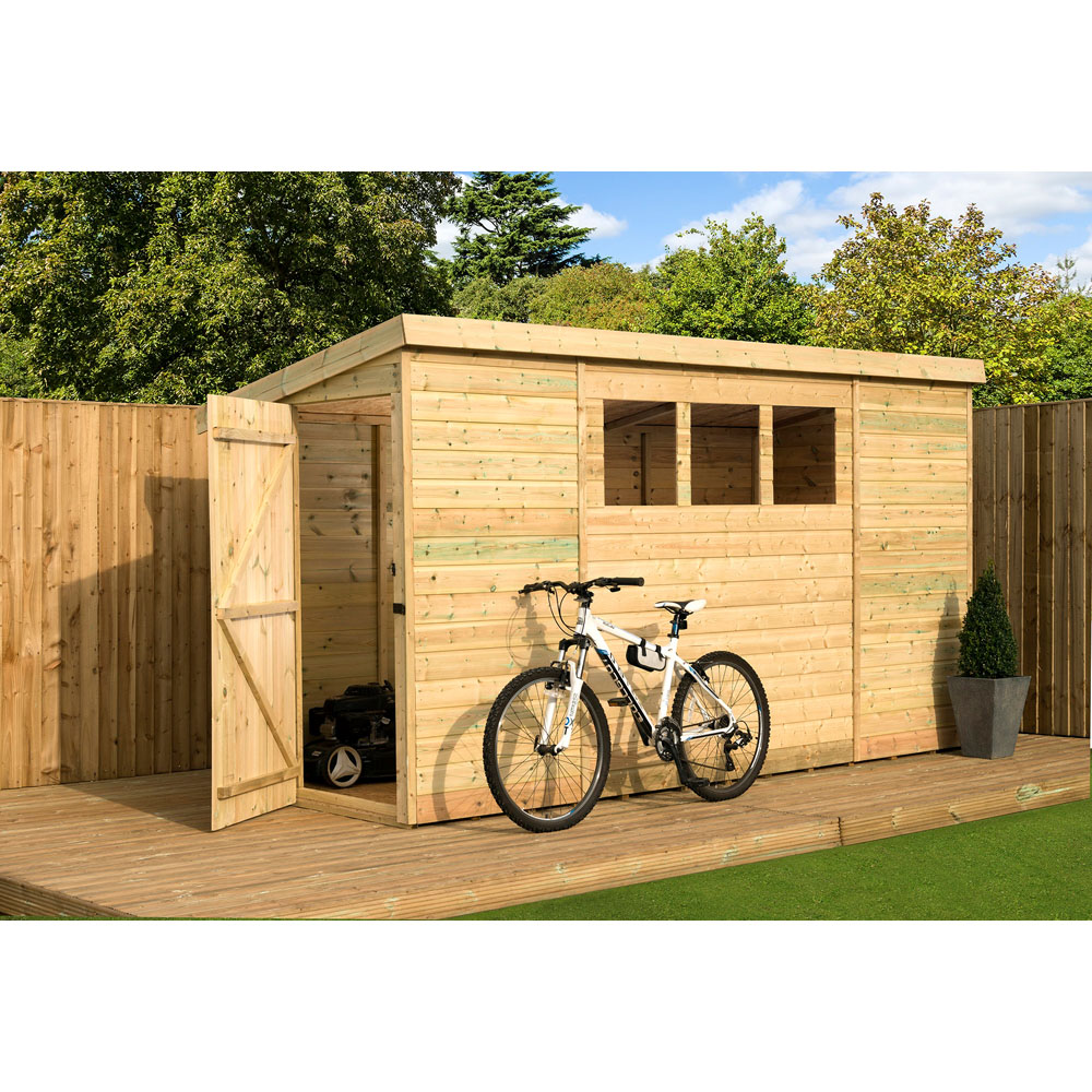 Empire Sheds 2600 10 x 3ft Tongue and Groove Wooden Pent Garden Shed Image 2