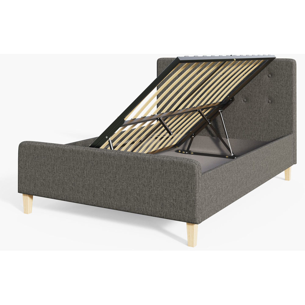 GFW Ashbourne King Size Dark Grey Side Lift Ottoman Bed Image 5