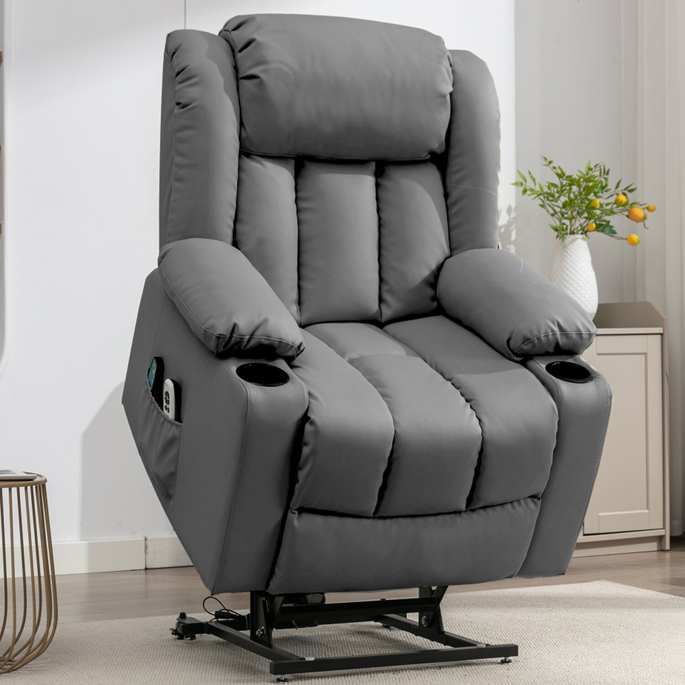 Artemis Home Sheridan Grey Massage and Heat Electric Recliner Chair Image 3