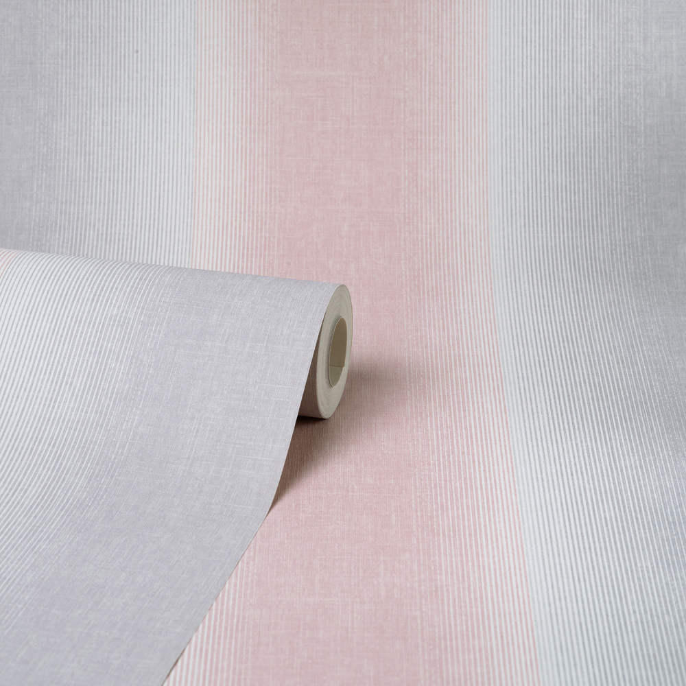 Fine Decor Kirby Stripe Pink Wallpaper Image 2