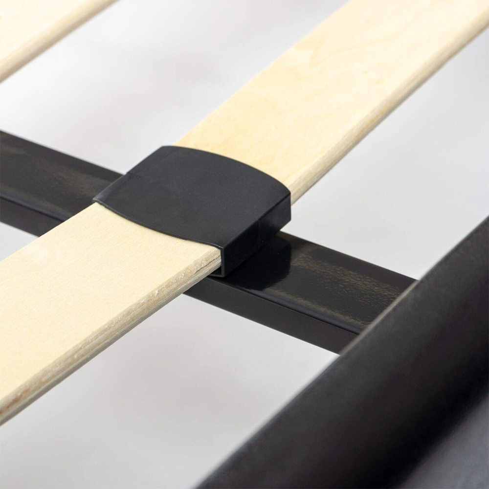 Home Treats Double Black Leather Ottoman Storage Bed with Mattress Image 4