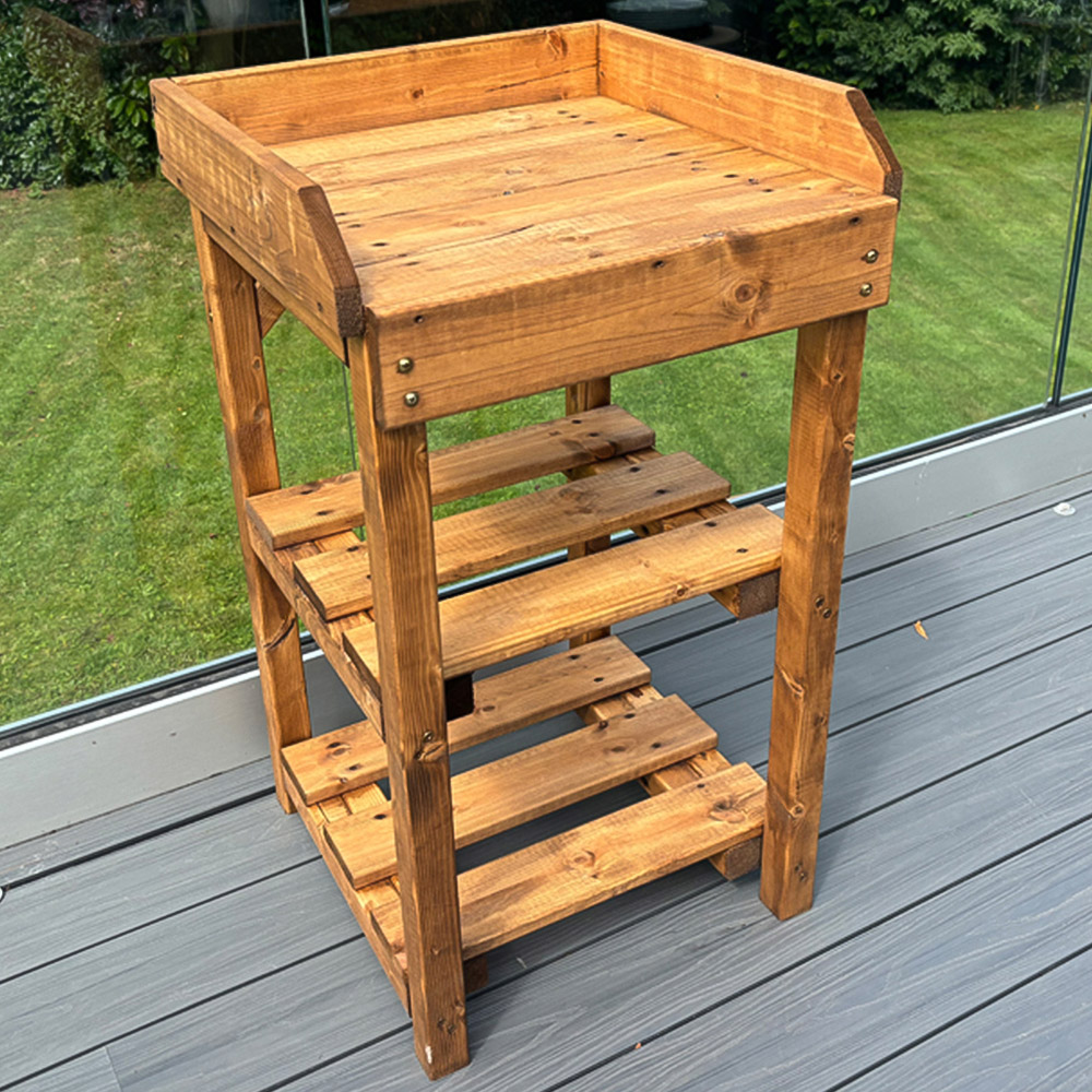 Charles Taylor Deluxe Davenport 3 Shelf Utility BBQ Table Image 1