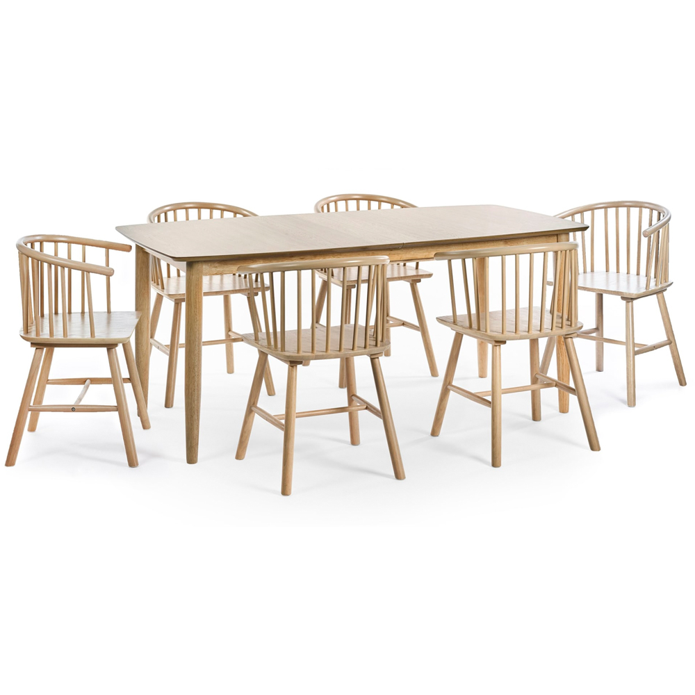 Julian Bowen Kaito Set of 2 Light Oak Effect Dining Chairs Image 3