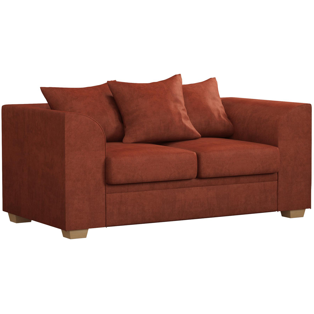 Modo 5 Seater Marmalade Plush Velvet Scatter Back Sofa Set Image 3