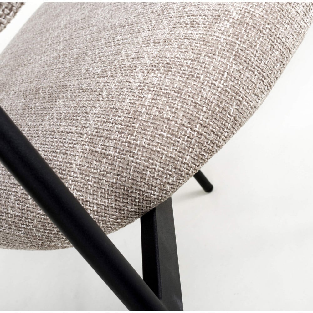 Shankar Marisa Set of 2 Oatmeal Tweed Dining Chair Image 8