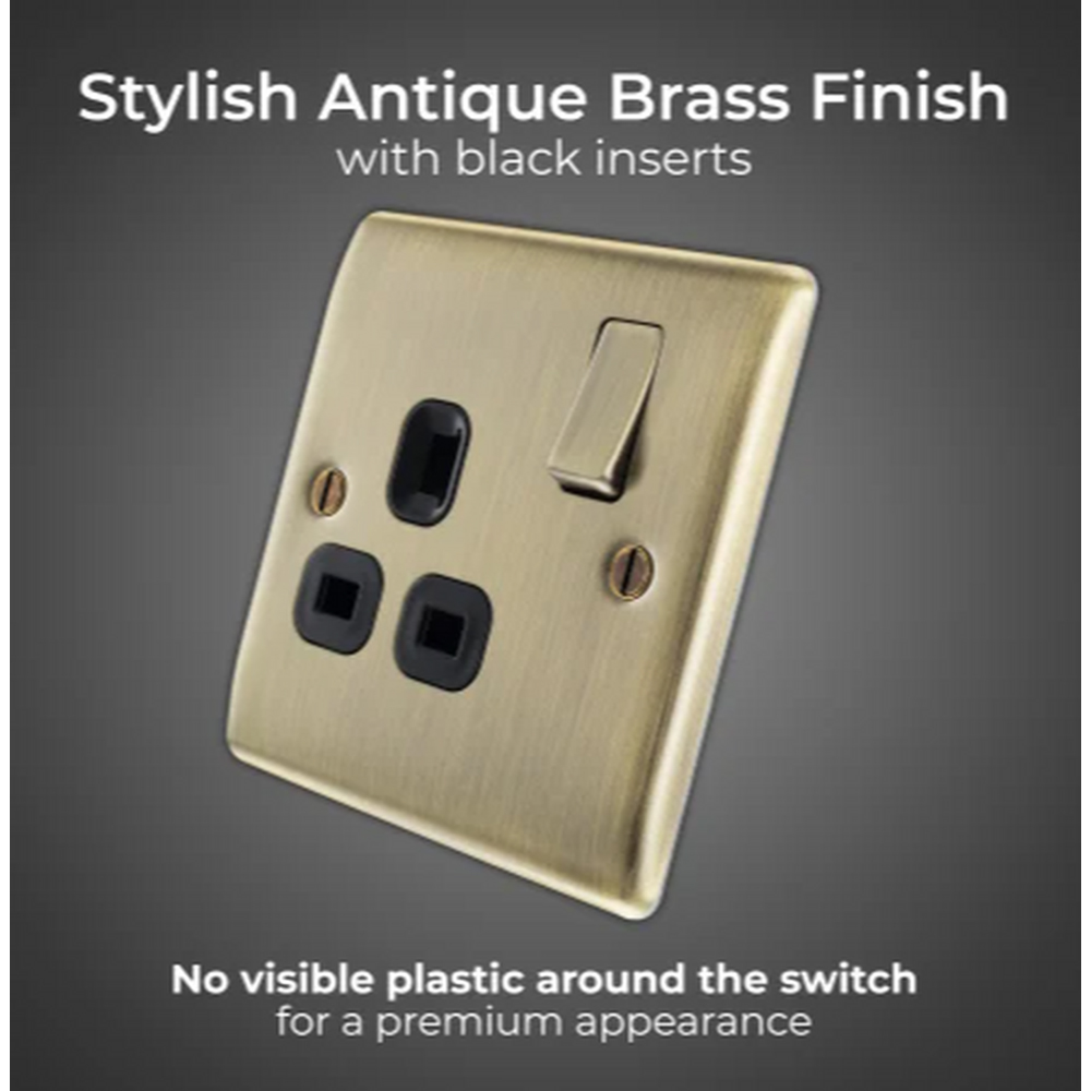 BG Nexus Metal 1 Gang Switch Antique Brass Image 4