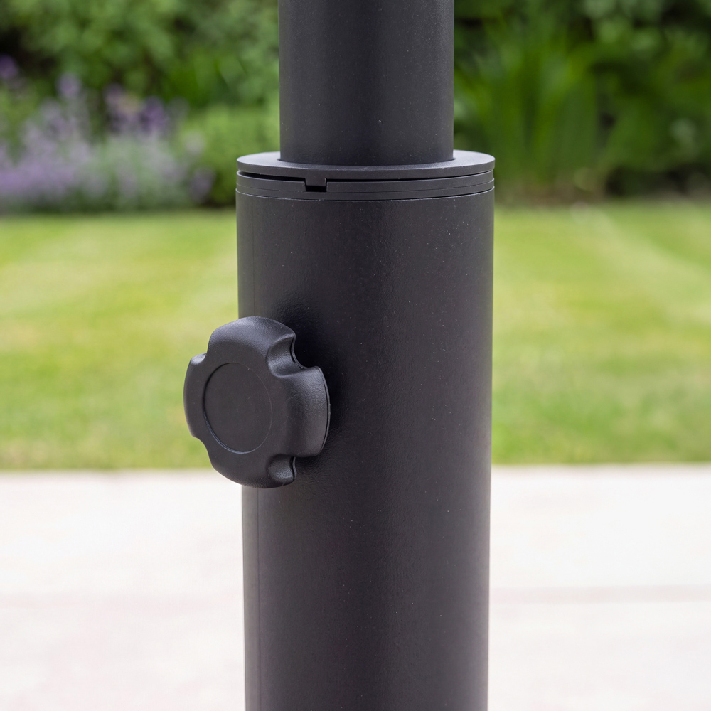 Charles Bentley Black Square Concrete Parasol Base 25kg Image 5
