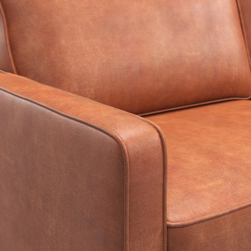 Regan Tan Faux Leather Armchair Image 3