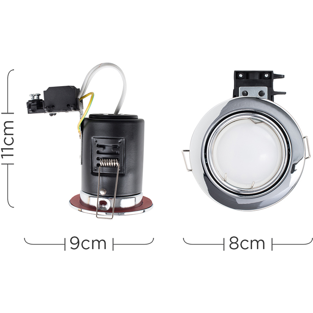 ValueLights Chrome Tiltable Warm White LED Ceiling Downlight 30 Pack Image 4