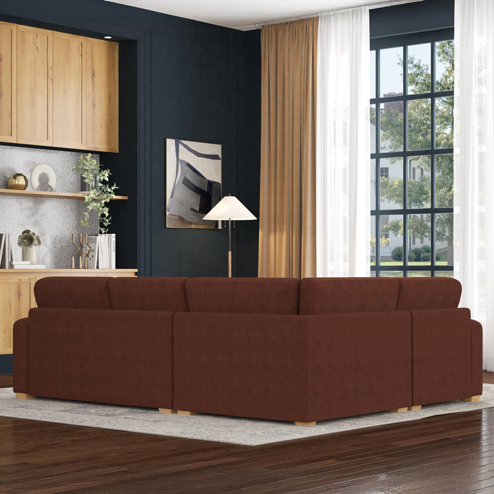 Theadford 3 Seater Venice Brick Fixed Back Left Hand Corner Sofa Image 6