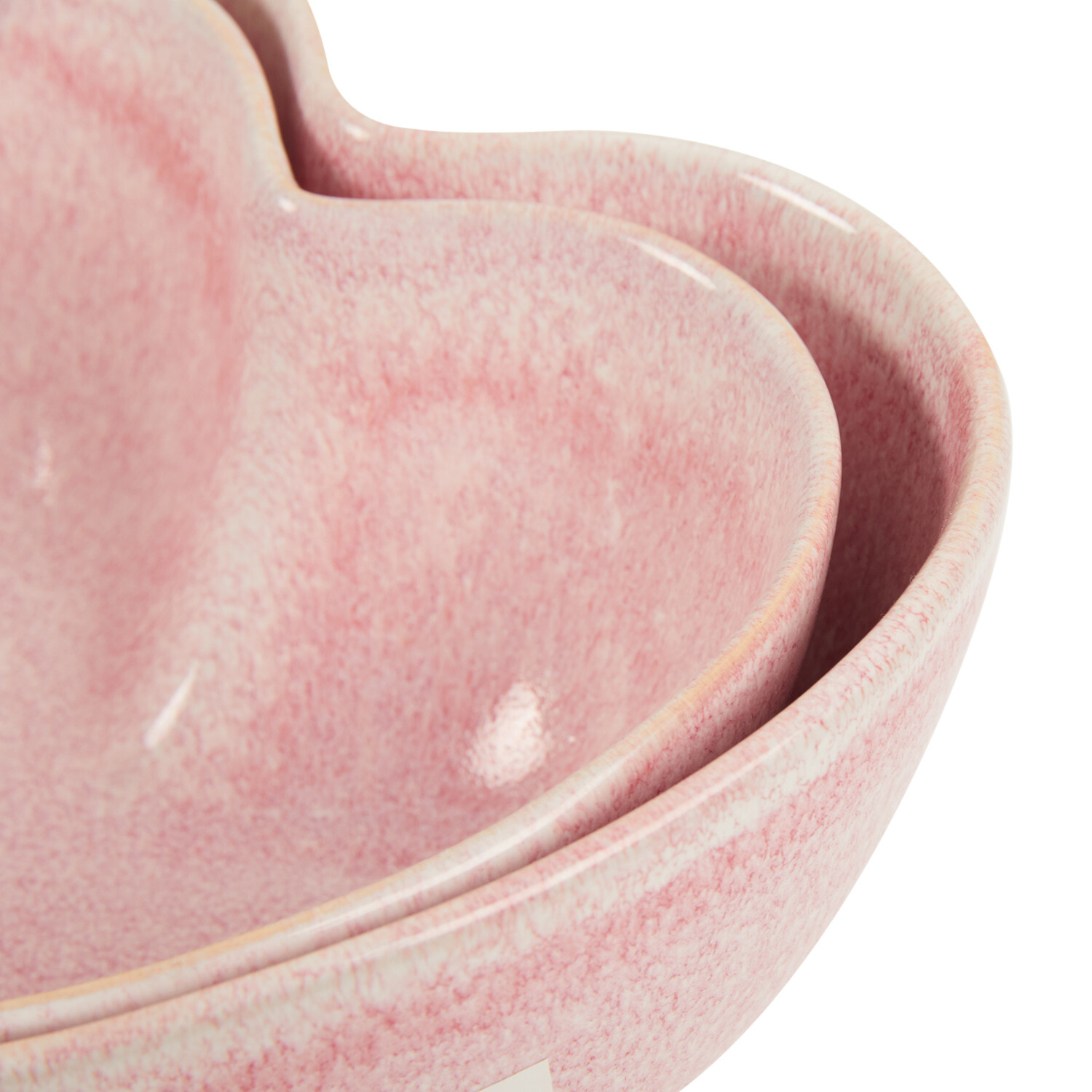 Heart Reactive Glaze Bowl - Pink / Large Image 3