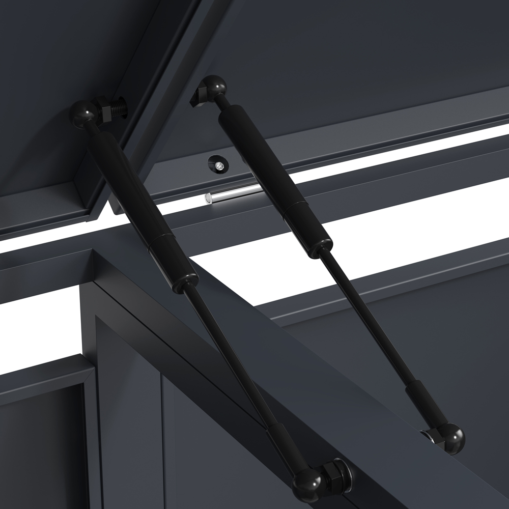 Trimetals 240L Triple Dark Wood Steel Wheelie Bin Storage Image 6