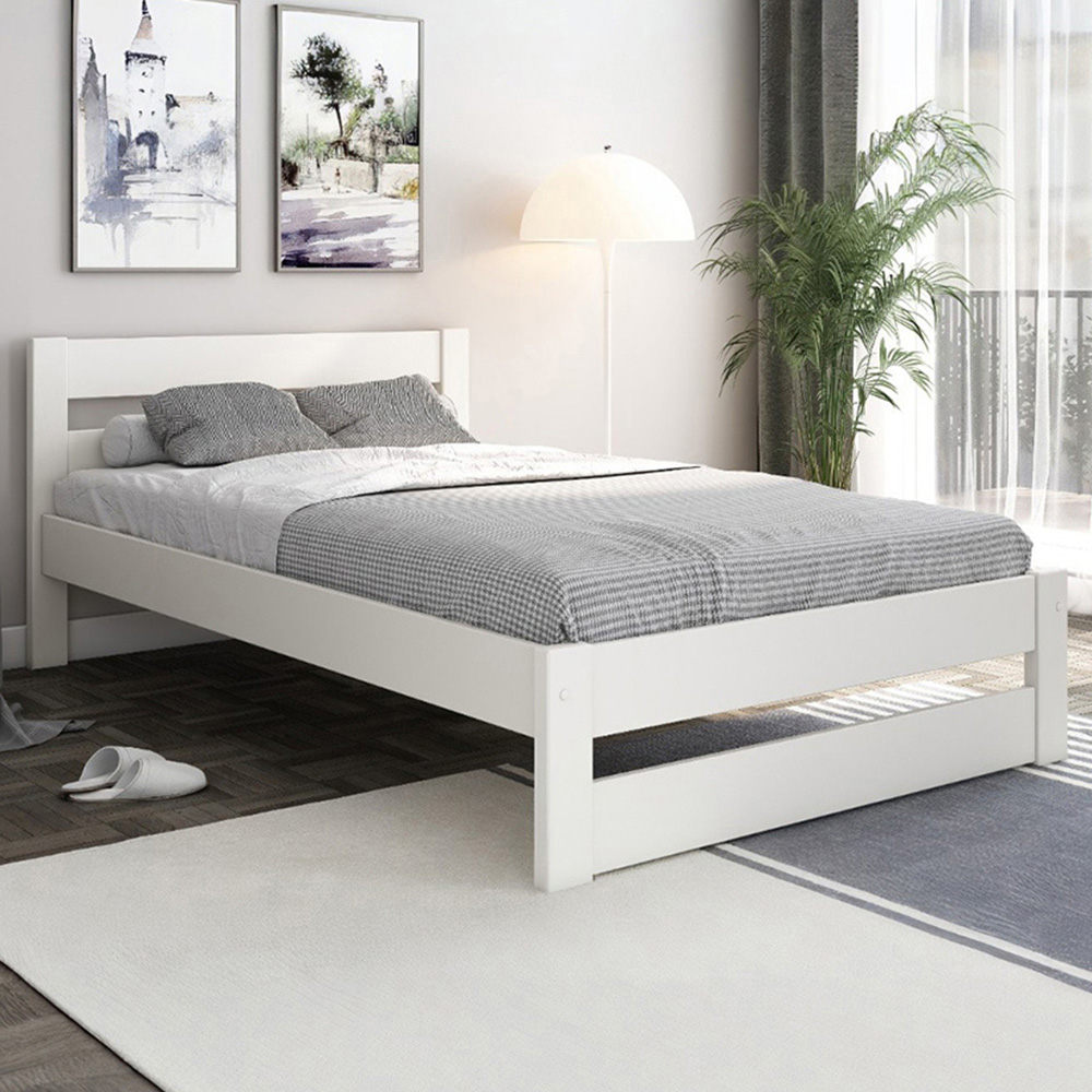 Noomi Tera Small Double White Bed Frame Image 1