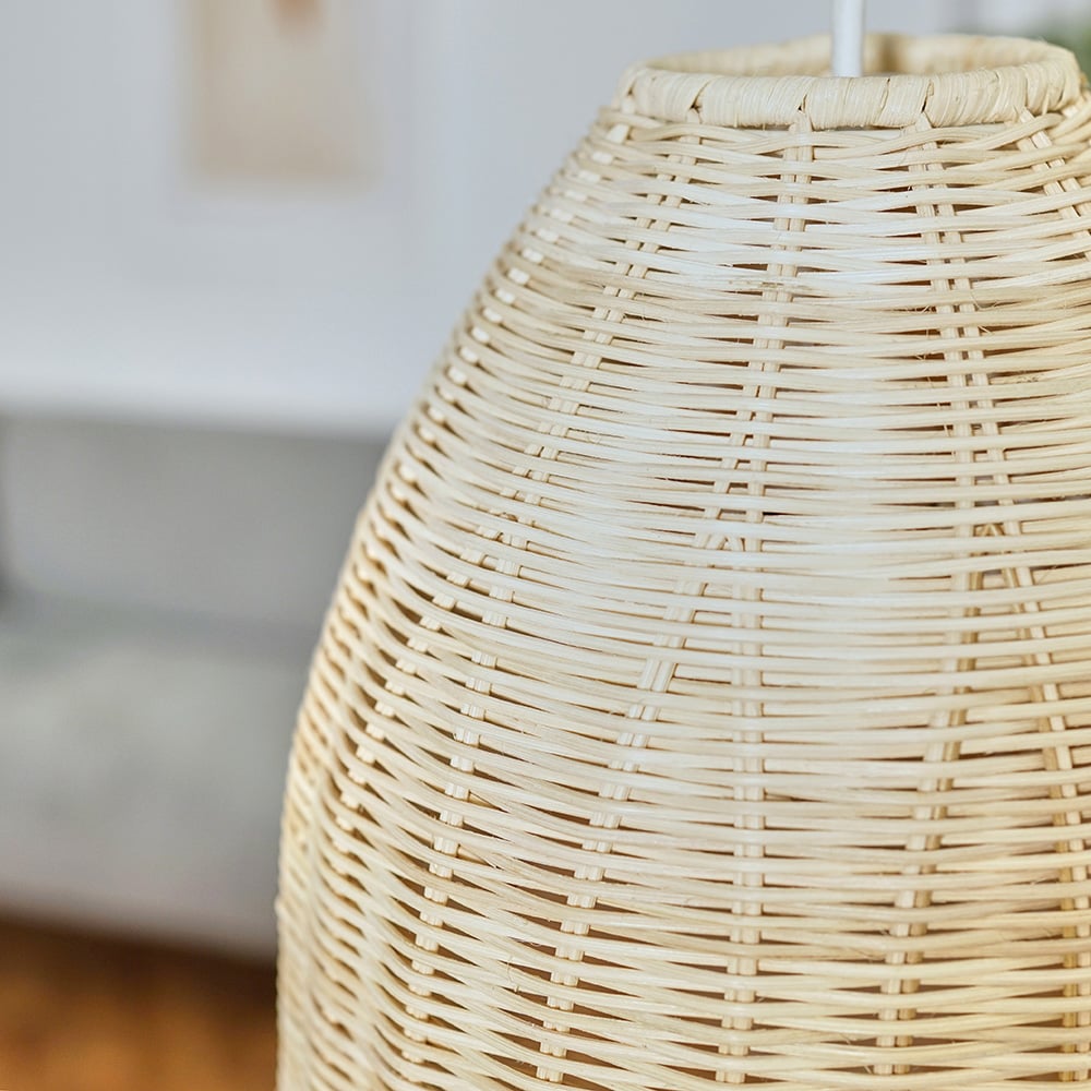 ValueLights Chianti Natural Rattan Wicker Pendant Shade Image 4