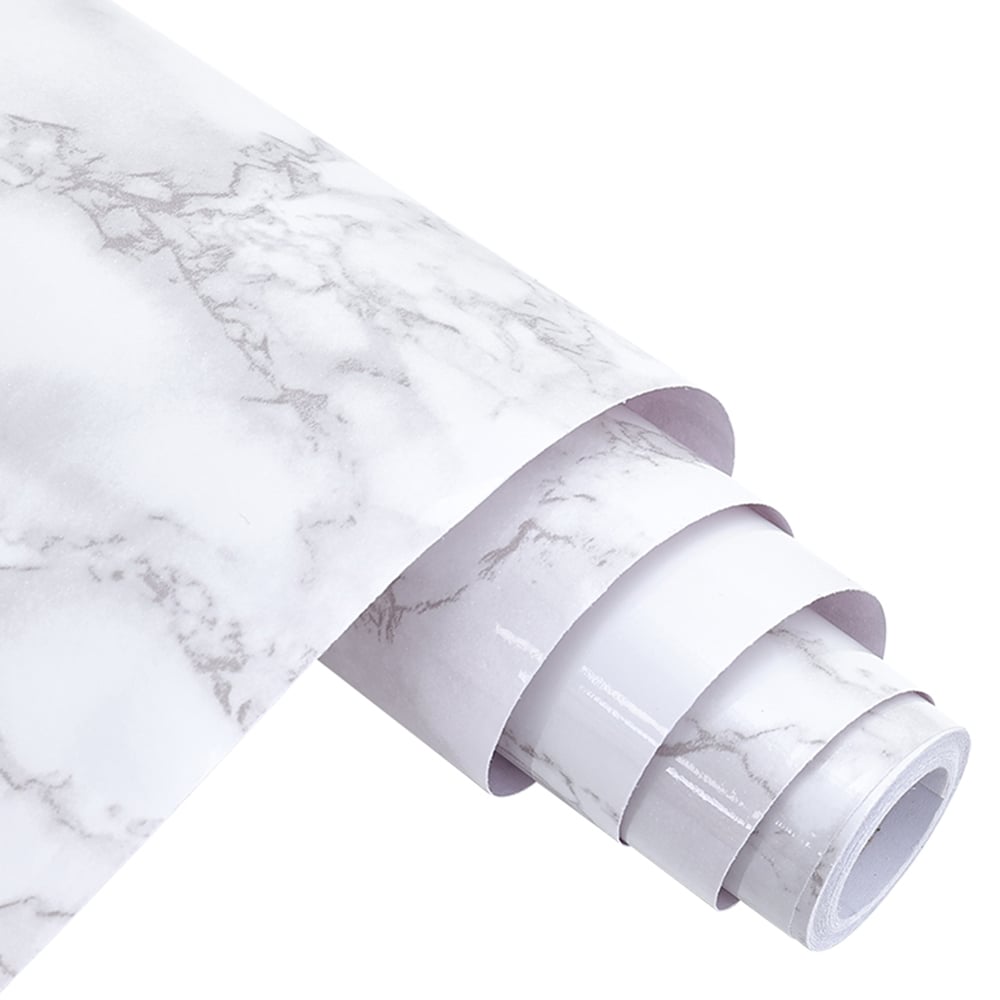 Living and Home White Wood Grain PVC Self Adhesive Flooring Image 4